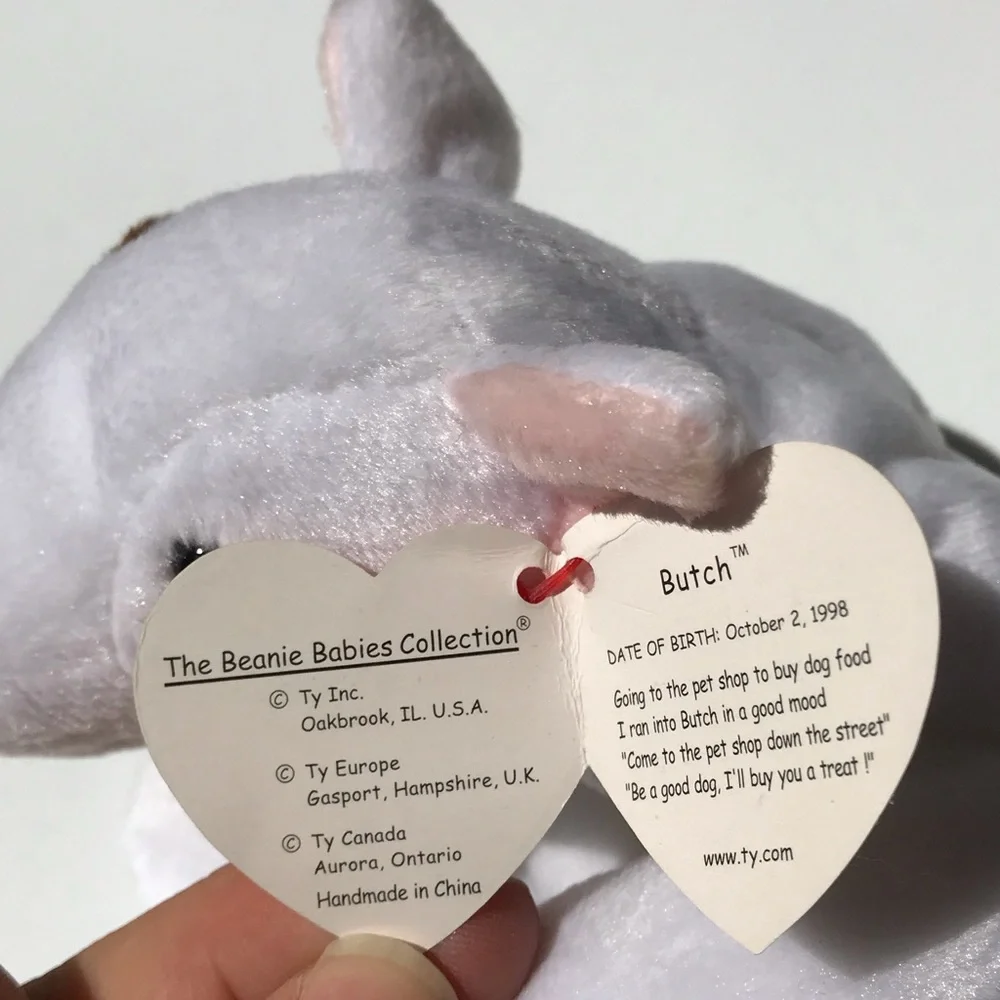 Butch Bull Dog Terrier The Beanie Babies Collection Vintage 1998 Stuffy Toy